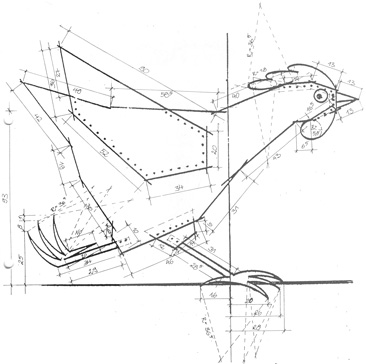 Laufendes-Huhn-bemaßt